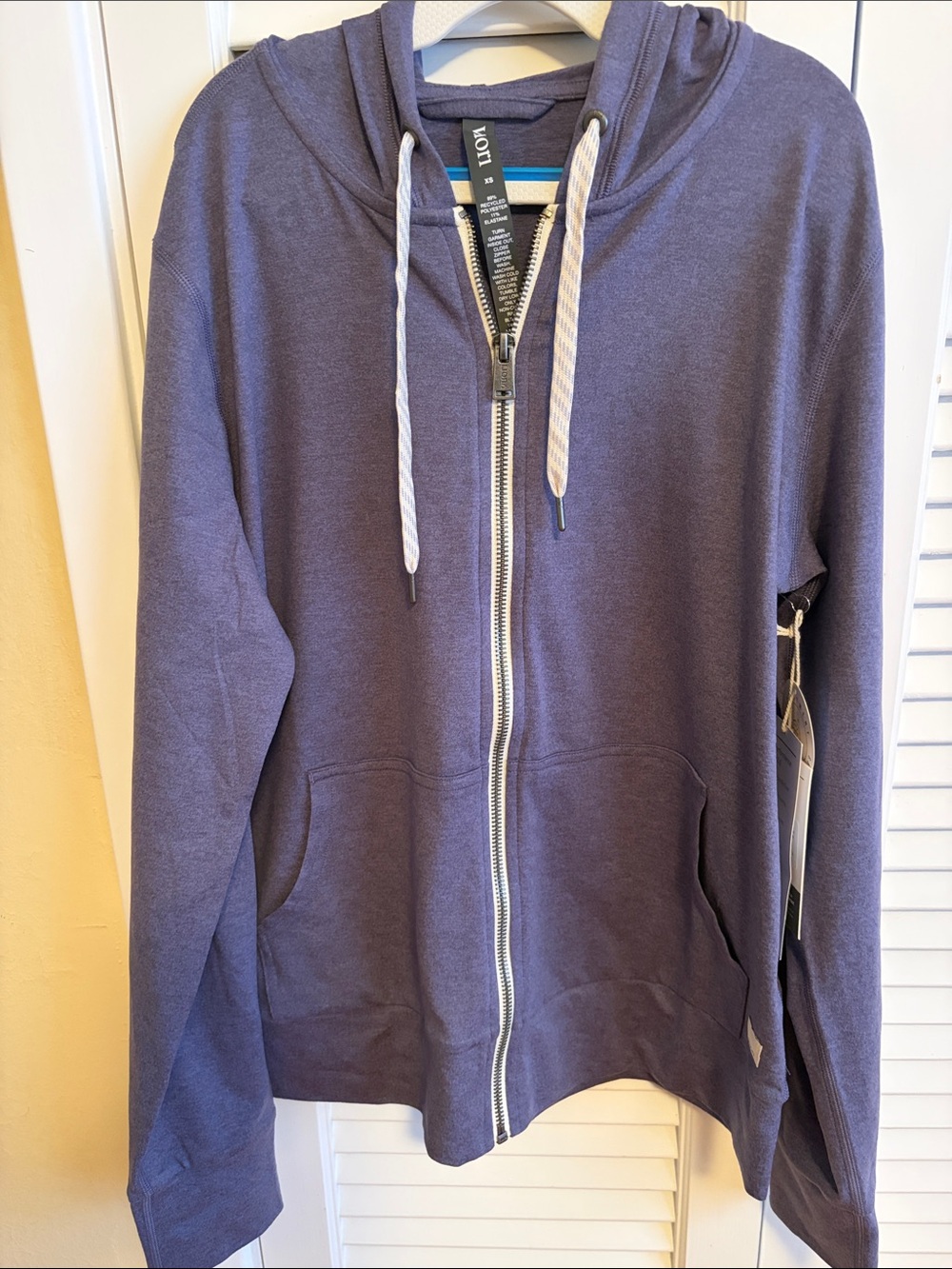 Vuori Women’s Full-Zip Hoodie - Heather Purple New w tags